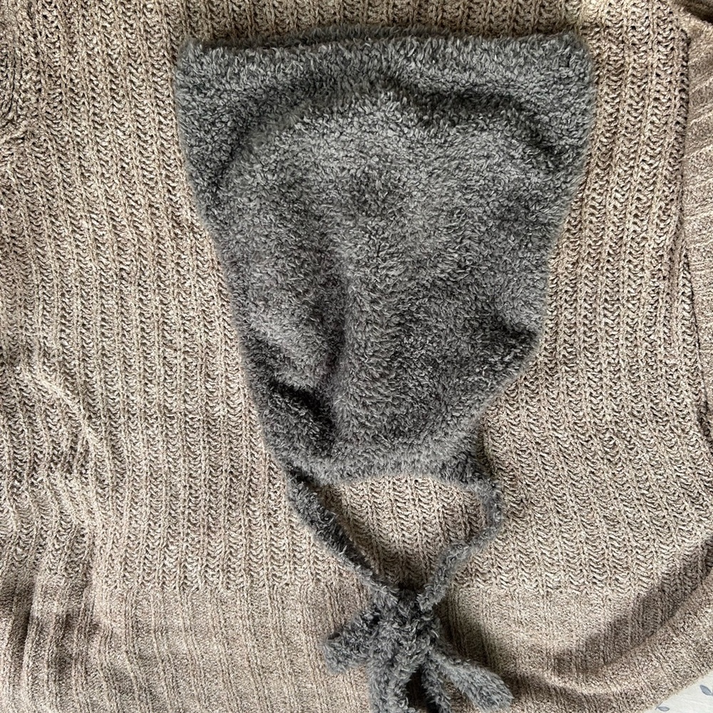 SKIMS Cozy Gray cropped top s/m